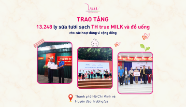 Trao tặng 13.248 ly sữa tươi sạch TH true MILK và đồ uống cho các hoạt động vì cộng đồng